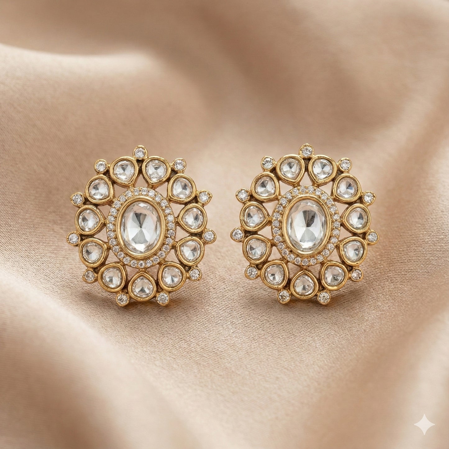 Royal Kundan Gold Finish Earrings