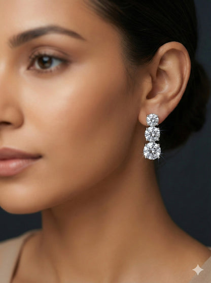 Crystal American Diamond Western Earrings Set