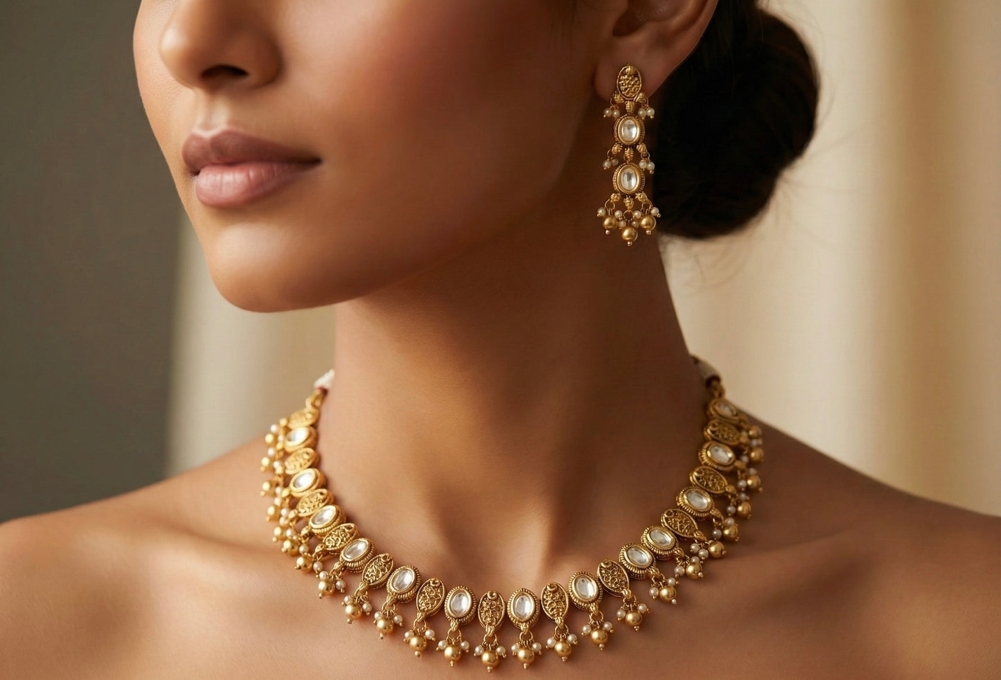 Timeless Wedding Kundan Necklace Set