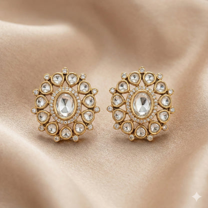 Royal Kundan Gold Finish Earrings