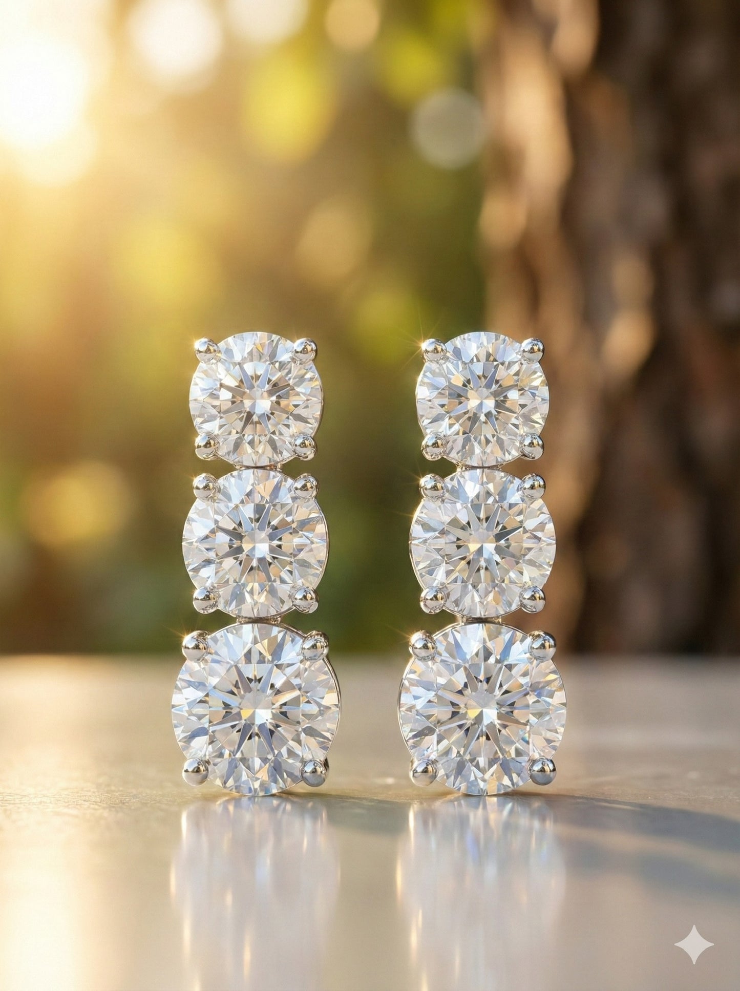 Crystal American Diamond Western Earrings Set