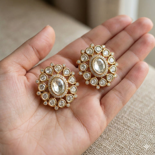 Royal Kundan Gold Finish Earrings