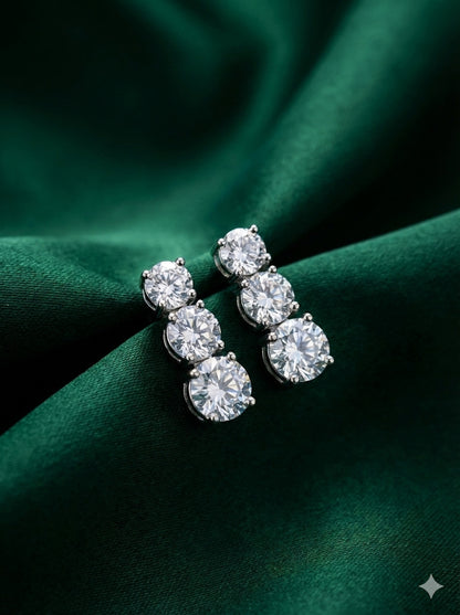 Crystal American Diamond Western Earrings Set