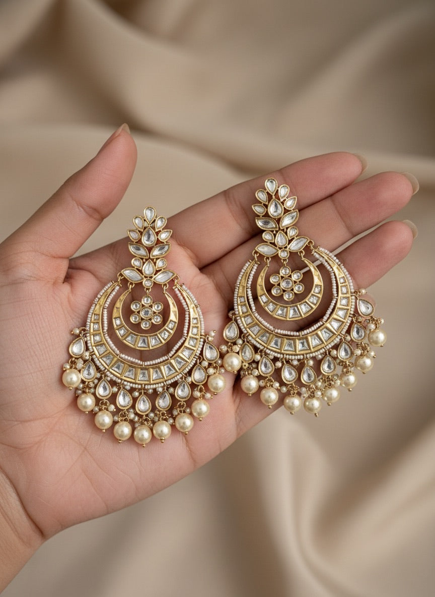 Traditional Chand Bali Long Earrings